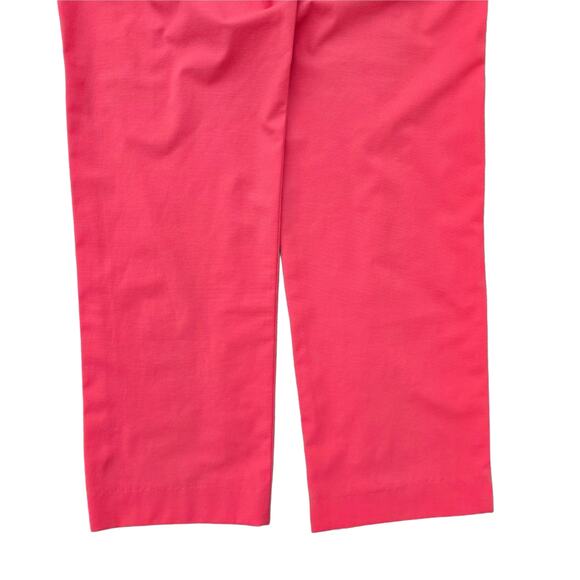 Bright Coral Pink Golf Pants Mimi Collection Stretch Crop Embroidered Size 77 - Picture 3 of 10